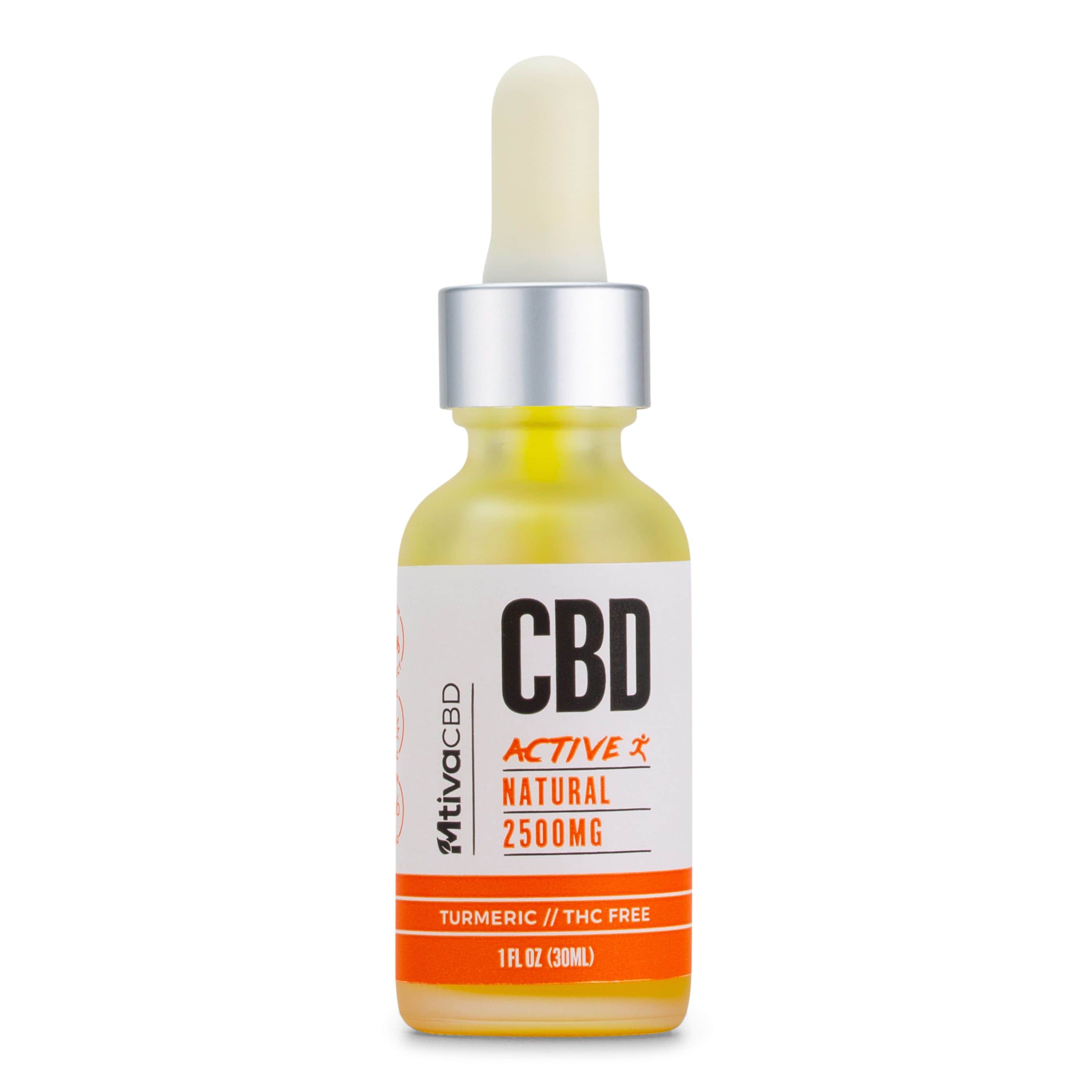 Active CBD Oil with Turmeric, Ginger and Black Pepper 2500mg CBD