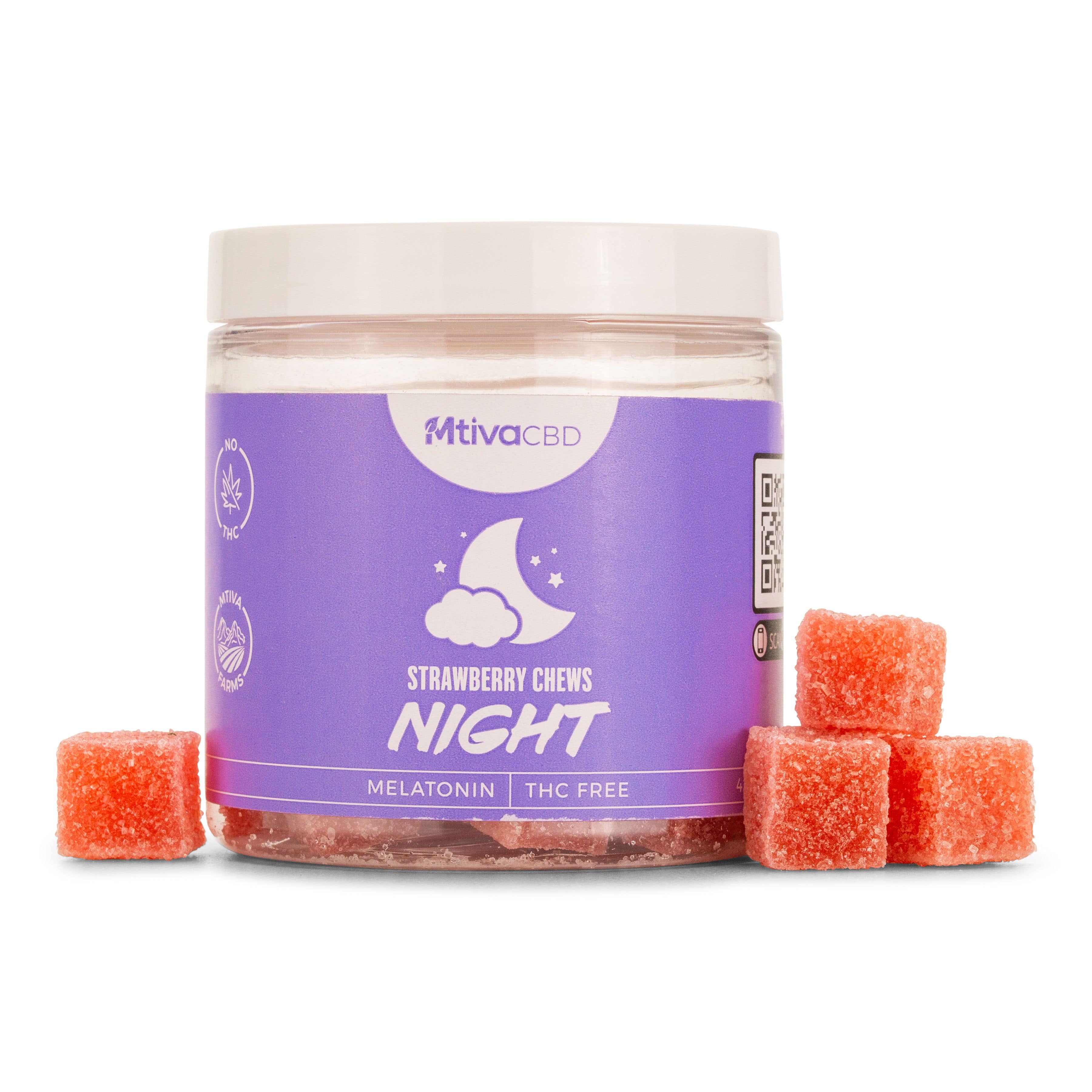 CBD Gummies for sleep  - Strawberry 40mg / chew, THC Free